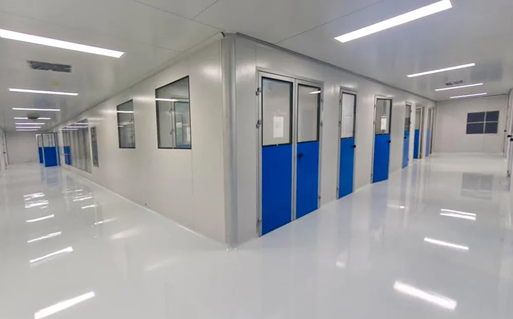 Pasillo de laboratorio estéril